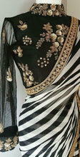 Black and white weightless saree