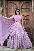 Lilac readymade indo western sweetheart Lehenga