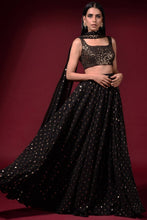 Black and gold georgette Lehenga (perfect for teens too)