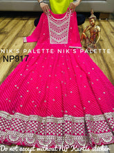 Niks collection -  saavan special leheriya anarkali (plus size too)