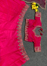 Rani pink satin silk Lehenga
