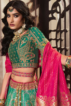 Royal collection- Peacock green banarasi silk Lehenga