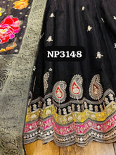 Niks collection - black keri design modal silk anarkali