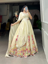 Offwhite sequins and mirror work Lehenga