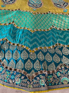 Serenity vol 4 - Light green jacquard silk Lehenga