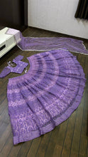 Lilac shimmer Lehenga