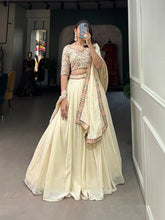 Off white embroidered Lehenga
