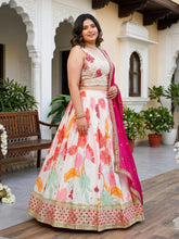 Floral white lehenga (plus size available 5XL)