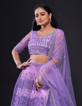 Lilac shimmer Lehenga