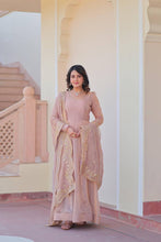 Nude chiffon gown readymade