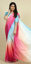 Alia Bhatt inspired ombre shaded satin chinnon saree - 6 colours