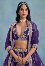 Purple art silk Lehenga