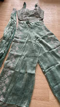 Fendi silk green Indo western palazzo set