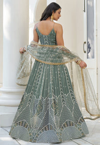 Kelaya collection - dusty green Lehenga