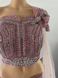 Boutique collection - pink glamour Lehenga Indo western style (one off piece)