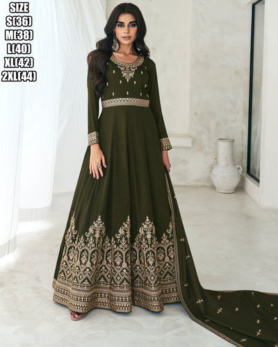 Janisha readymade silk gowns - dark colours