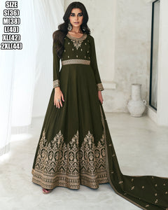 Janisha readymade silk gowns - dark colours