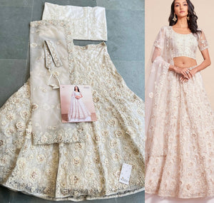 Oreya vol 2 - off white net Lehenga