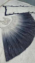 White and blue ombre Lehenga