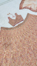 Peach floral pearl Lehenga