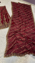 Maroon and gold Kasturi silk Lehenga