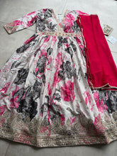 Ivory and floral anarkali