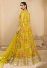 Janisha readymade - mustard georgette anarkali