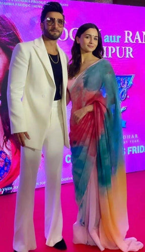 Alia Bhatt multi coloured saree