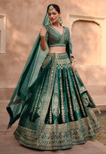 Janisha readymade - crystal silk green viscose Lehenga
