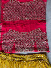 Arna collection - yellow and pink bandhani Lehenga