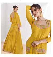 Yellow long top readymade lehenga (UK 10-18)