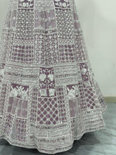 Elegant lilac resham embroidered Lehenga