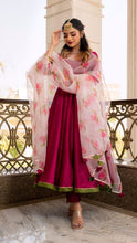 Magenta lily gown (plus size options up to 64 inches bust)