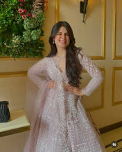 Elegant lilac resham embroidered Lehenga