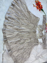 Taupe gold sequinned Lehenga (stunning blouse design)