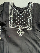 Mirror collection - black silk anarkali suit