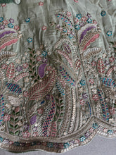 Pistachio satin silk scalloped Lehenga