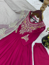 Rani pink party wear look gown