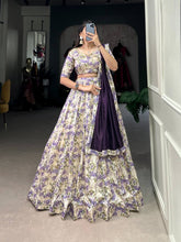 Bloom in silk - purple floral Lehenga