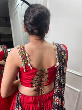 Red pure cotton readymade Lehenga
