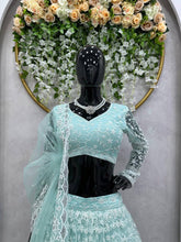 Stylish sky butterfly net Lehenga