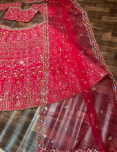 Rani pink satin Lehenga
