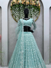 Stylish sky butterfly net Lehenga