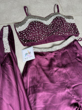 Wine pearl palazzo set