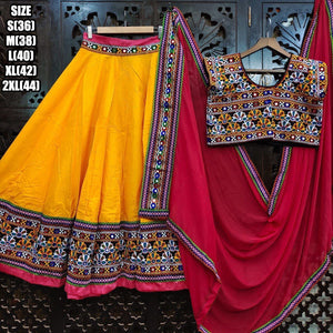Yellow raas leela chaniya choli - readymade