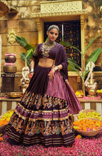 Pure rayon chaniya choli in wine