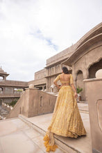 Golden hour - gold embellished net Lehenga