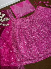 Barbie pink sequinned Lehenga