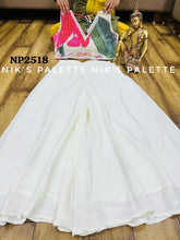 Niks collection - white palazzo and colourful blouse (mehendi night)