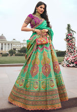 Royal collection- sea green banarasi silk Lehenga
